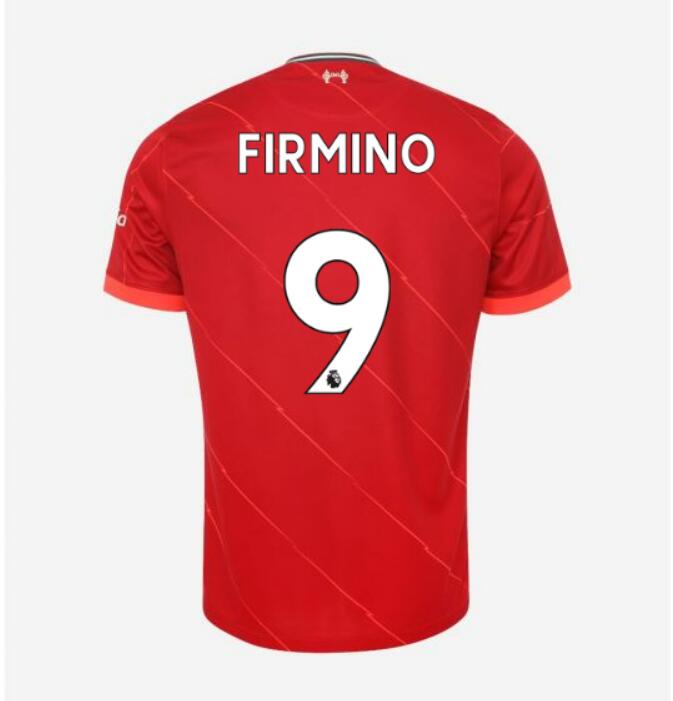 2021/22 Liverpool Home Kit Soccer Jersey with FIRMINO 9 printing